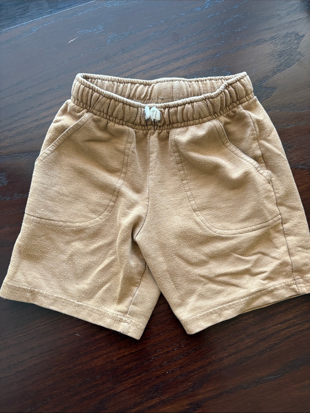 Kids Tan Knit Pull-On Shorts